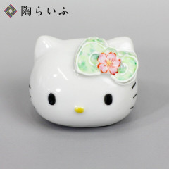 Japan Sanrio Kutani Ware Chopstick Rest - Hello Kitty : Sakura