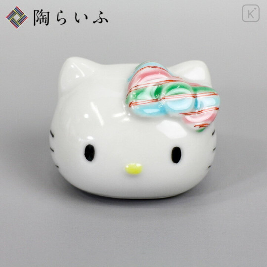 Japan Sanrio Kutani Ware Chopstick Rest - Hello Kitty : Border - 1