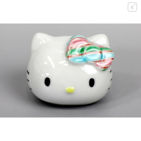 Japan Sanrio Kutani Ware Chopstick Rest - Hello Kitty : Border - 2