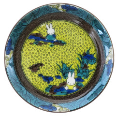 Japan Miffy Kutani Ware Small Plate - Blue Hand