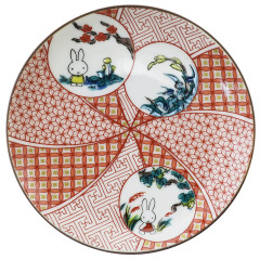 Japan Miffy Kutani Ware Small Plate - Red Painting