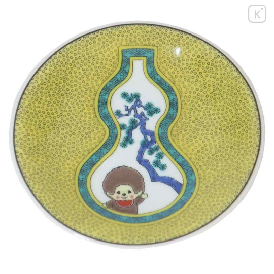 Japan Monchhichi Kutani Ware Small Plate - Blue Gourd - 1