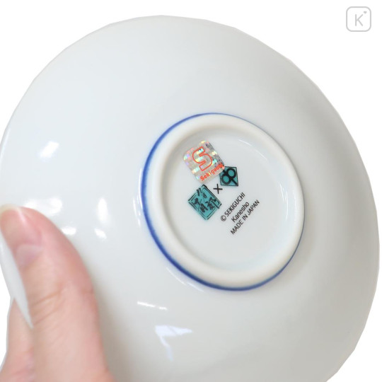 Japan Monchhichi Kutani Ware Small Plate - Blue Gourd - 3