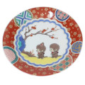 Japan Monchhichi Kutani Ware Small Plate - Shozo-style Colored Gold Brocade Kinsho - 1