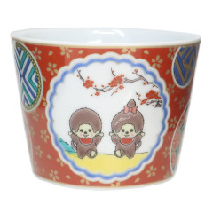 Japan Monchhichi Kutani Ware Bowl - Shozo-style Colored Gold Brocade Kinsho