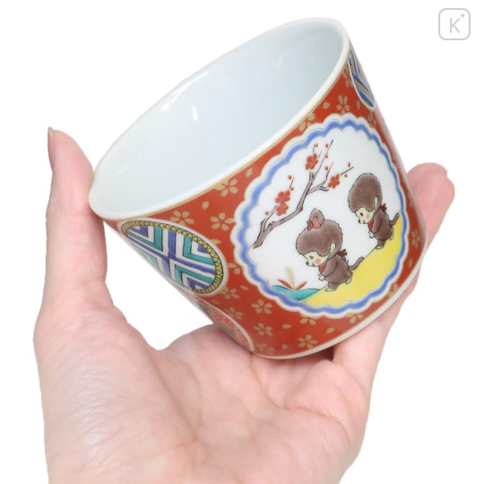 Japan Monchhichi Kutani Ware Bowl - Shozo-style Colored Gold Brocade Kinsho - 2