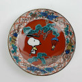 Japan Peanuts Kutani Ware Small Plate - Snoopy : Red Painting - 1