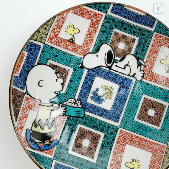 Japan Peanuts Kutani Ware Small Plate - Snoopy : Cobblestone - 2