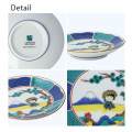 Japan Chibi Maruko Chan Kutani Ware Small Plate - Momoko Sakura : Sandogasa - 2