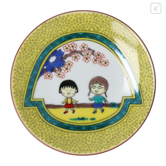 Japan Chibi Maruko Chan Kutani Ware Small Plate - Momoko Sakura : Friendship - 1