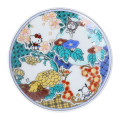 Japan Sanrio Kutani Ware Small Plate - Hanamaru Four Seasons Flower Garden - 1