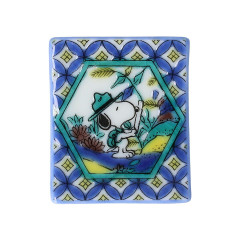 Japan Peanuts Kutani Ware Chopstick Rest - Snoopy : Classic Kutani Style