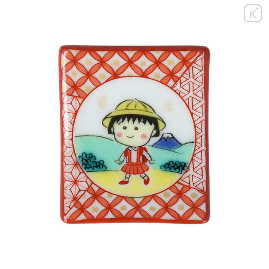 Japan Chibi Maruko Chan Kutani Ware Chopstick Rest - Momoko Sakura : Walk - 1