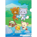 Japan San-X A4 Clear Holder - Rilakkuma : Rilakkuma and Awawaneko Travel - 1