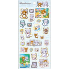 Japan San-X Sticker Sheet - Rilakkuma : Rilakkuma and Awawaneko Travel