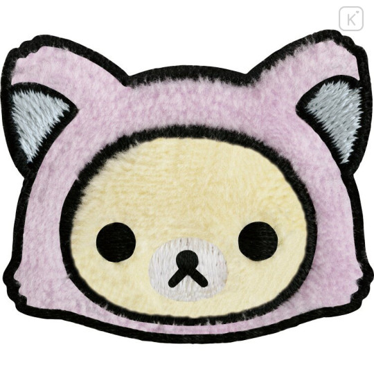 Japan San-X Fluffy Patch Sticker - Korilakkuma : Rilakkuma and Awawaneko - 1