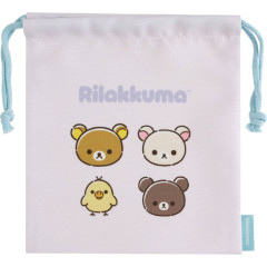 Japan San-X Drawstring Bag - Rilakkuma : Rilakkuma and Awawaneko