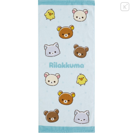 Japan San-X Face Towel - Rilakkuma : Rilakkuma and Awawaneko - 1