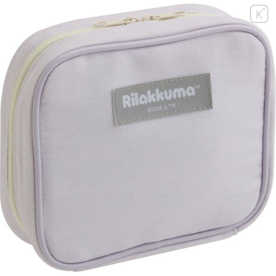 Japan San-X Square Pouch - Rilakkuma : Rilakkuma and Awawaneko - 2