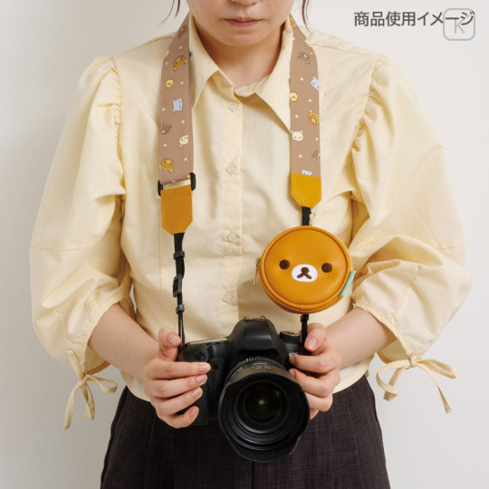 Japan San-X Camera Shoulder Strap - Rilakkuma : Rilakkuma and Awawaneko - 3