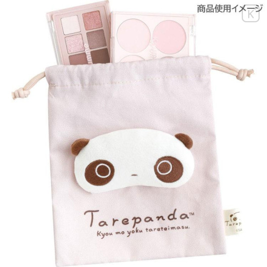 Japan San-X Drawstring Bag with 3D Mascot - The Usual Tarepanda - 4