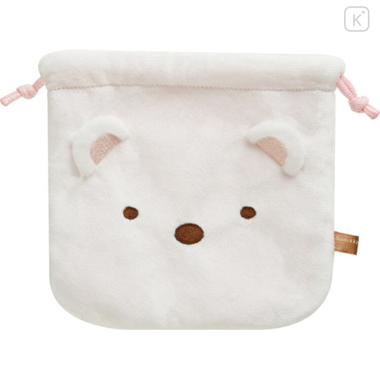 Japan San-X Plush Drawstring Bag - Sumikko Gurashi : Shirokuma Polar Bear - 1