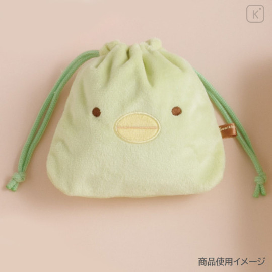 Japan San-X Plush Drawstring Bag - Sumikko Gurashi : Penguin? - 3