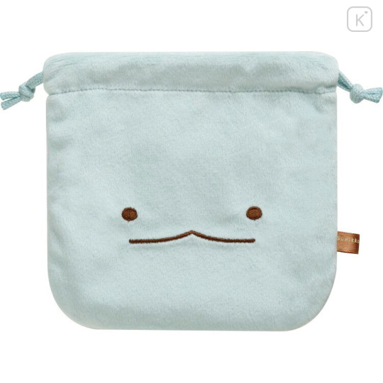 Japan San-X Plush Drawstring Bag - Sumikko Gurashi : Tokage Dinosaur Lizard - 1