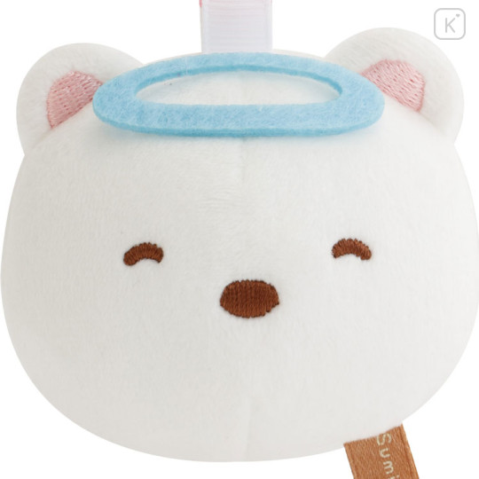 Japan San-X Plush Mirror Keychain - Sumikko Gurashi : Shirokuma Polar Bear - 2