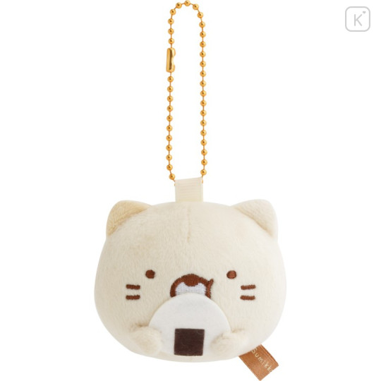 Japan San-X Plush Mirror Keychain - Sumikko Gurashi : Neko Calico Cat - 1
