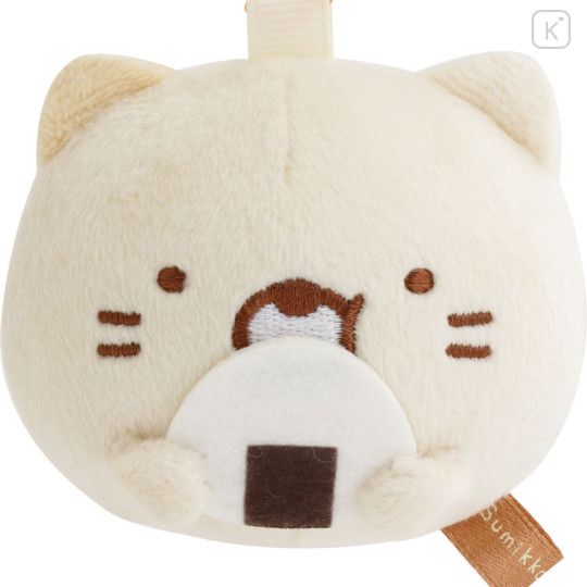 Japan San-X Plush Mirror Keychain - Sumikko Gurashi : Neko Calico Cat - 2