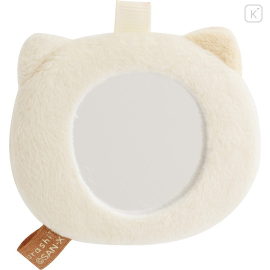 Japan San-X Plush Mirror Keychain - Sumikko Gurashi : Neko Calico Cat - 3