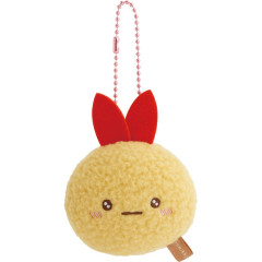 Japan San-X Plush Mirror Keychain - Sumikko Gurashi : Ebifurai no Shippo Fried Shrimp Tail