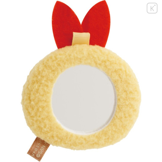 Japan San-X Plush Mirror Keychain - Sumikko Gurashi : Ebifurai no Shippo Fried Shrimp Tail - 3