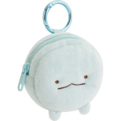 Japan San-X Plush Mini Pouch with Carabiner - Sumikko Gurashi : Tokage Dinosaur Lizard