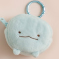 Japan San-X Plush Mini Pouch with Carabiner - Sumikko Gurashi : Tokage Dinosaur Lizard - 3