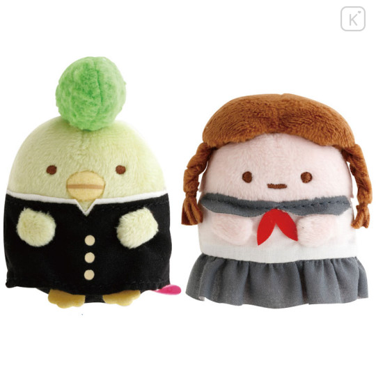Japan San-X Tenori Plush (SS) Set - Sumikko Gurashi : Penguin? & Tapioca High School - 1