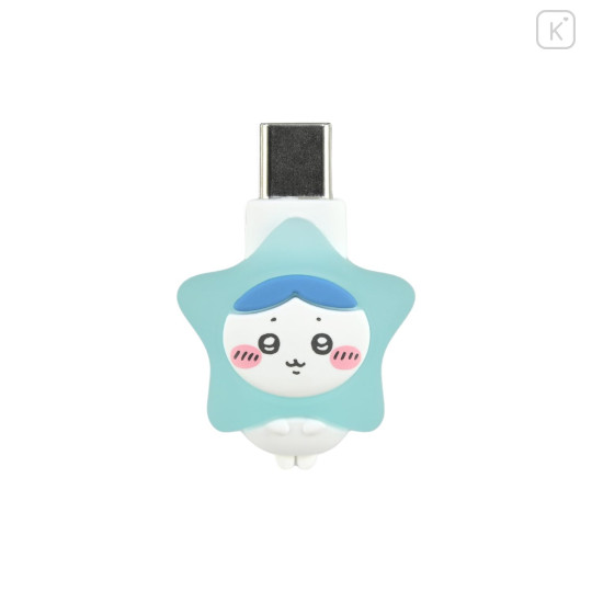 Japan Chiikawa Powattomo Soft Glow USB-C Charm Pin - Hachiware - 1