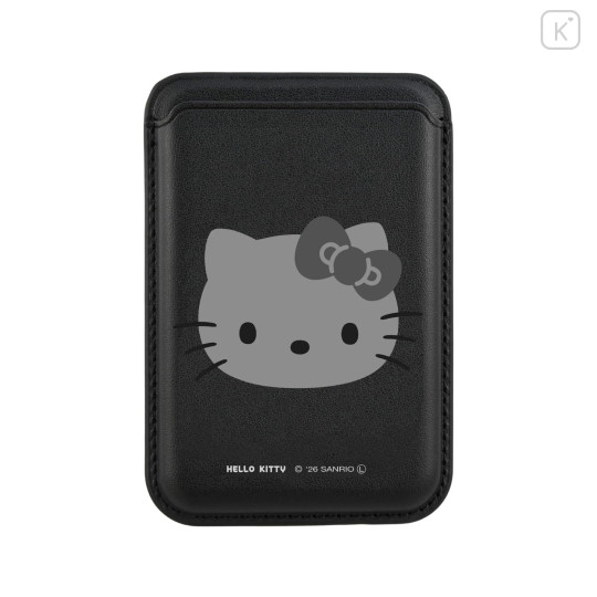 Japan Sanrio MagSafe Card Wallet - Hello Kitty : Gray - 1