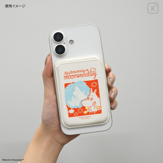 Japan Moomin MagSafe Card Wallet - Moomintroll : Daydreaming in Moomin Valley - 5