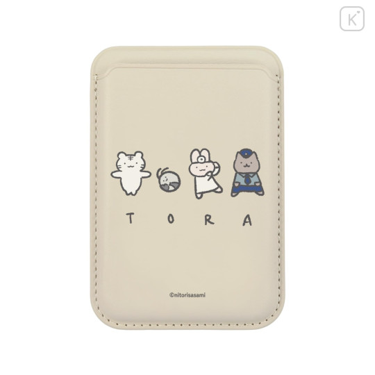 Japan White Tiger and Black Tiger MagSafe Card Wallet - Ivory - 1