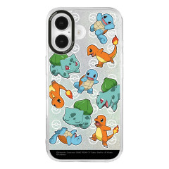 Japan Pokemon Camera Frame iPhone 16 Case - Bulbasaur & Charmander & Squirtle