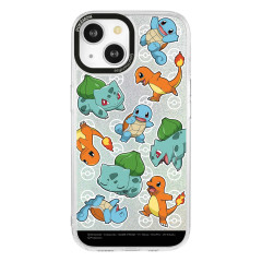 Japan Pokemon Camera Frame iPhone 15 / 14 / 13 Case - Bulbasaur & Charmander & Squirtle
