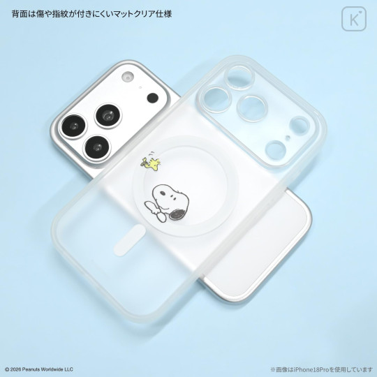 Japan Peanuts IIIIfit Plump Frame iPhone 18 Pro Max / 17 Pro Max Case with MagSafe - Snoopy : Clear - 2