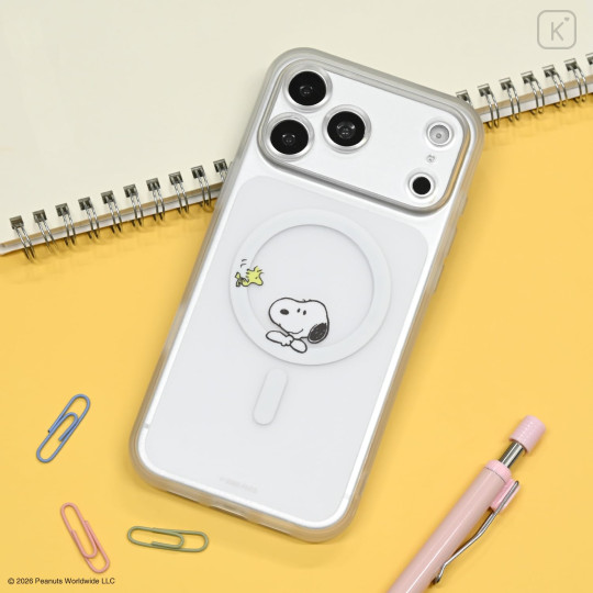 Japan Peanuts IIIIfit Plump Frame iPhone 18 Pro Max / 17 Pro Max Case with MagSafe - Snoopy : Clear - 6