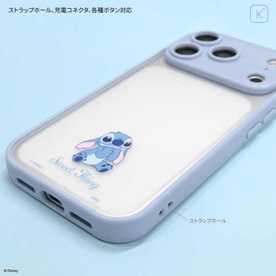 Japan Disney IIIIfit Plump Frame iPhone 18 Pro / 17 Pro Case - Stitch - 3