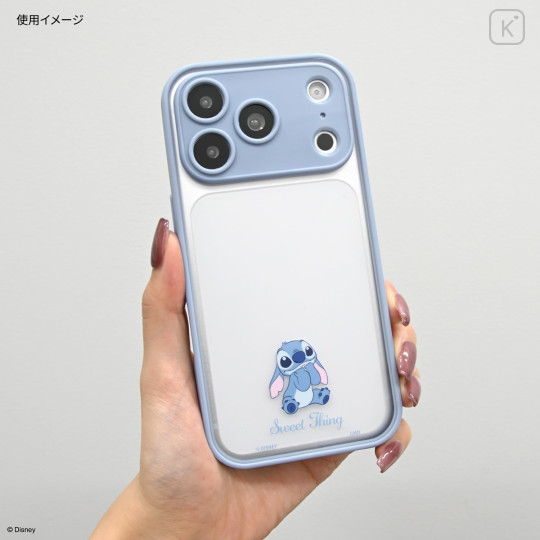 Japan Disney IIIIfit Plump Frame iPhone 18 Pro / 17 Pro Case - Stitch - 5