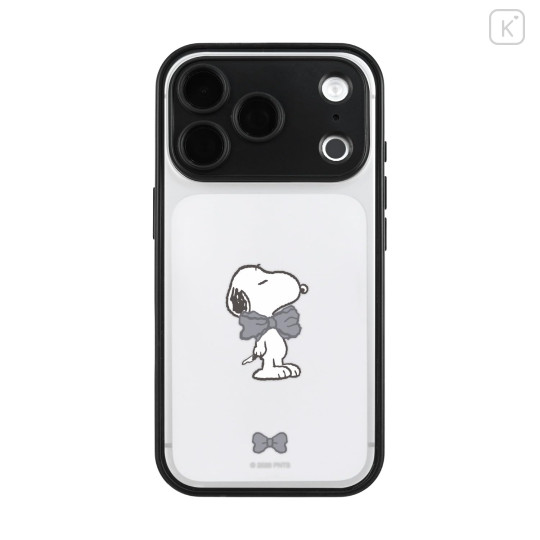 Japan Peanuts IIIIfit Plump Frame iPhone 18 Pro / 17 Pro Case - Snoopy : Black - 1