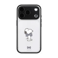 Japan Peanuts IIIIfit Plump Frame iPhone 18 Pro / 17 Pro Case - Snoopy : Black - 1