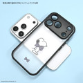 Japan Peanuts IIIIfit Plump Frame iPhone 18 Pro / 17 Pro Case - Snoopy : Black - 2